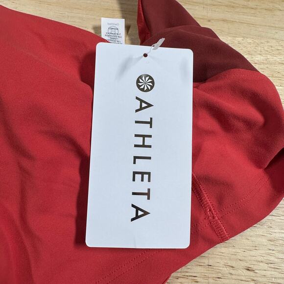 Athleta Intention Crop Top D-DD Women's Size Medium Lychee Red New With Tag - Picture 5 of 11